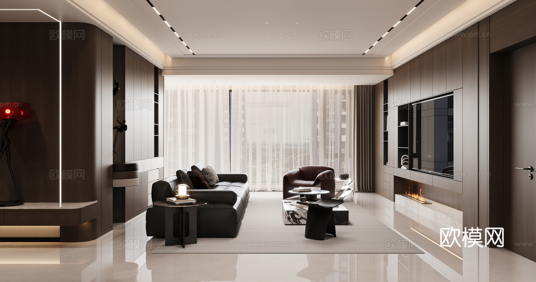 意式客餐厅3d模型下载（渲染图2）