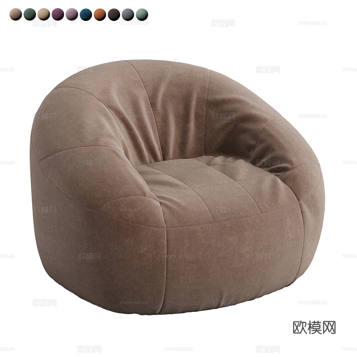 现代 Theo 休闲沙发3d模型下载（渲染图1）