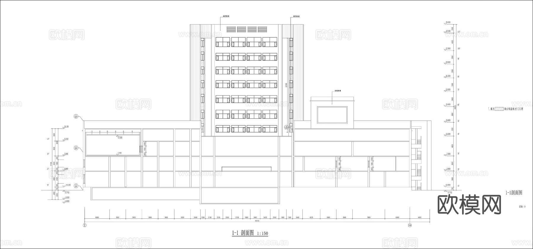 广播电视演播中心大楼cad施工图下载（渲染图6）