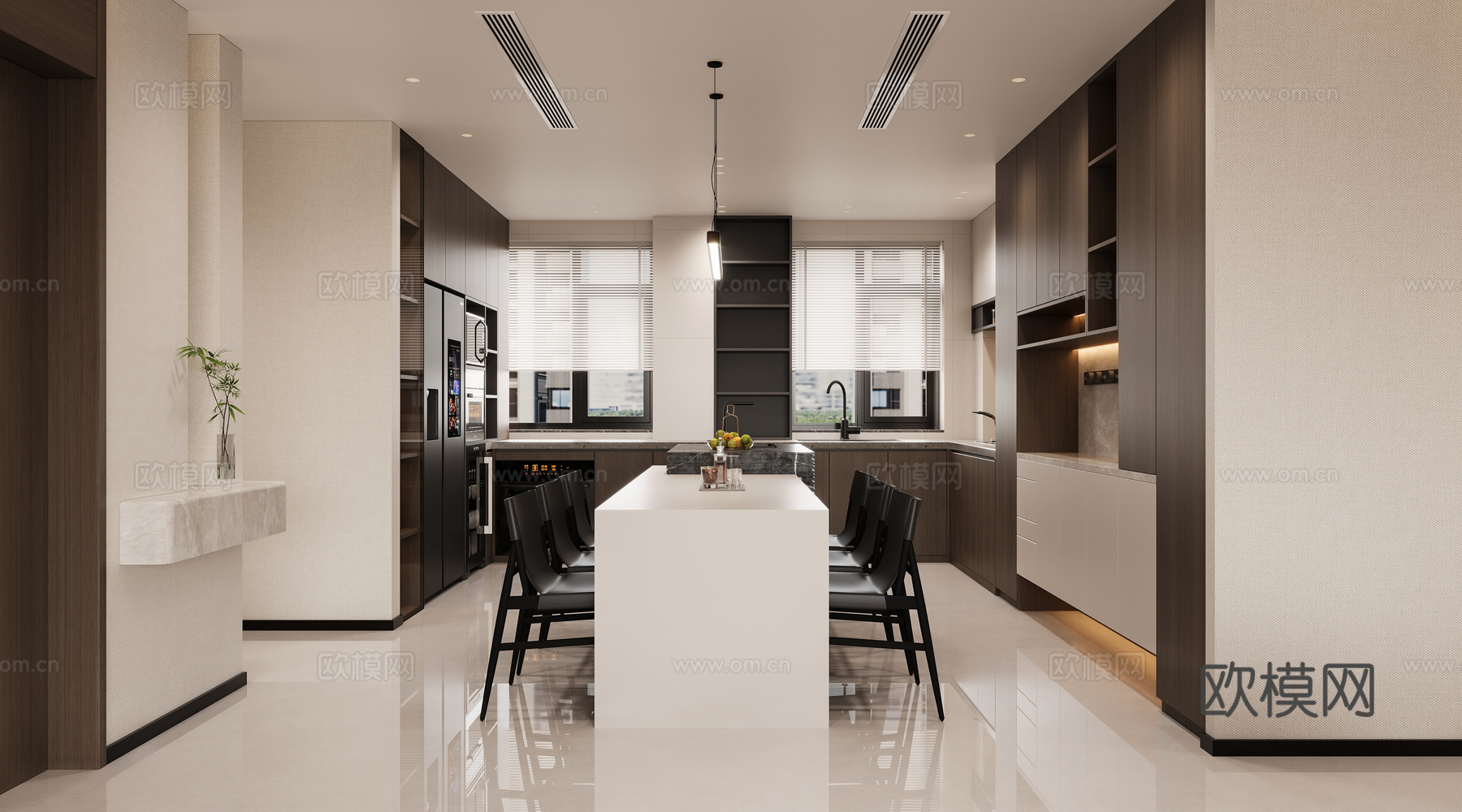 意式客餐厅3d模型下载（渲染图3）