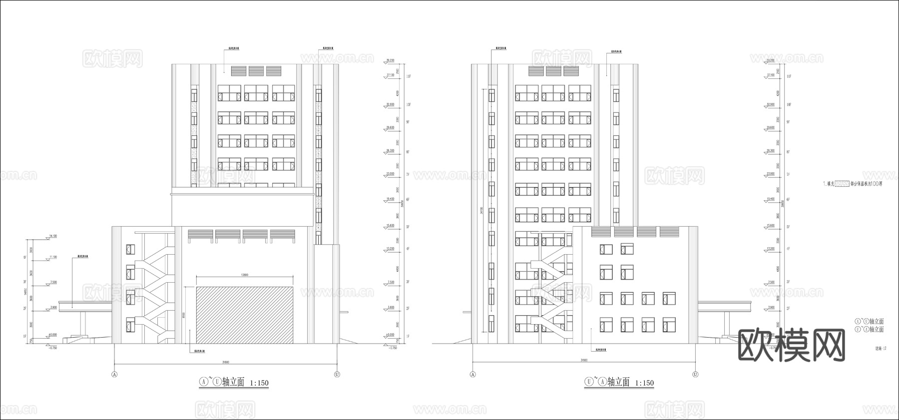 广播电视演播中心大楼cad施工图下载（渲染图5）