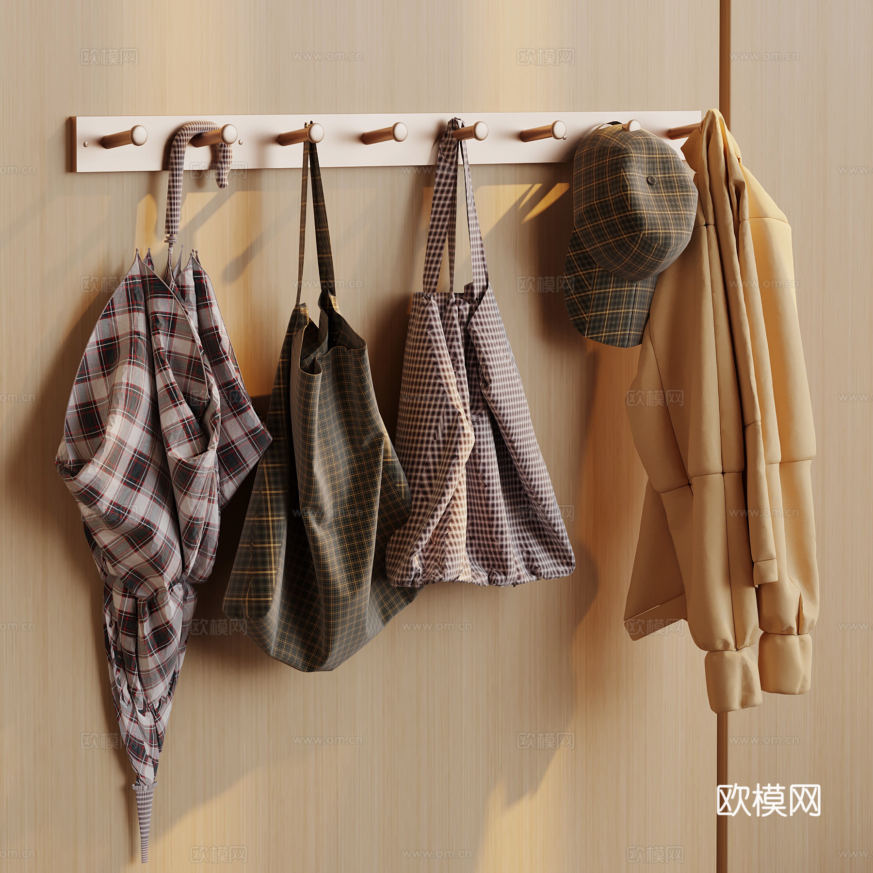 现代挂钩 挂衣架su模型