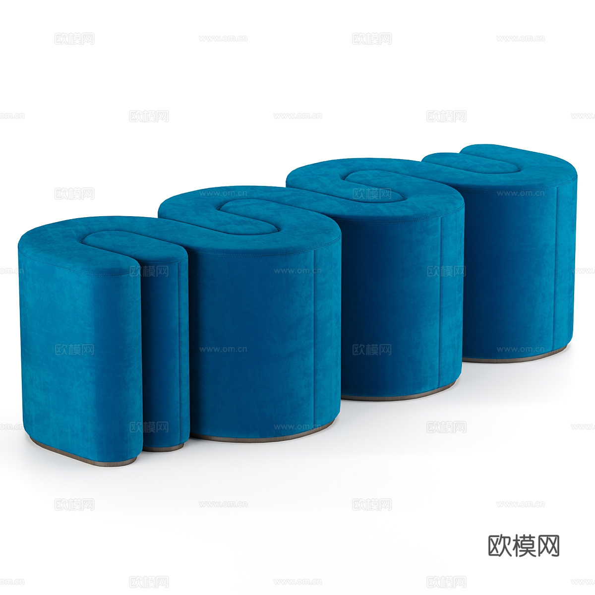 现代轻奢 沙发凳3d模型