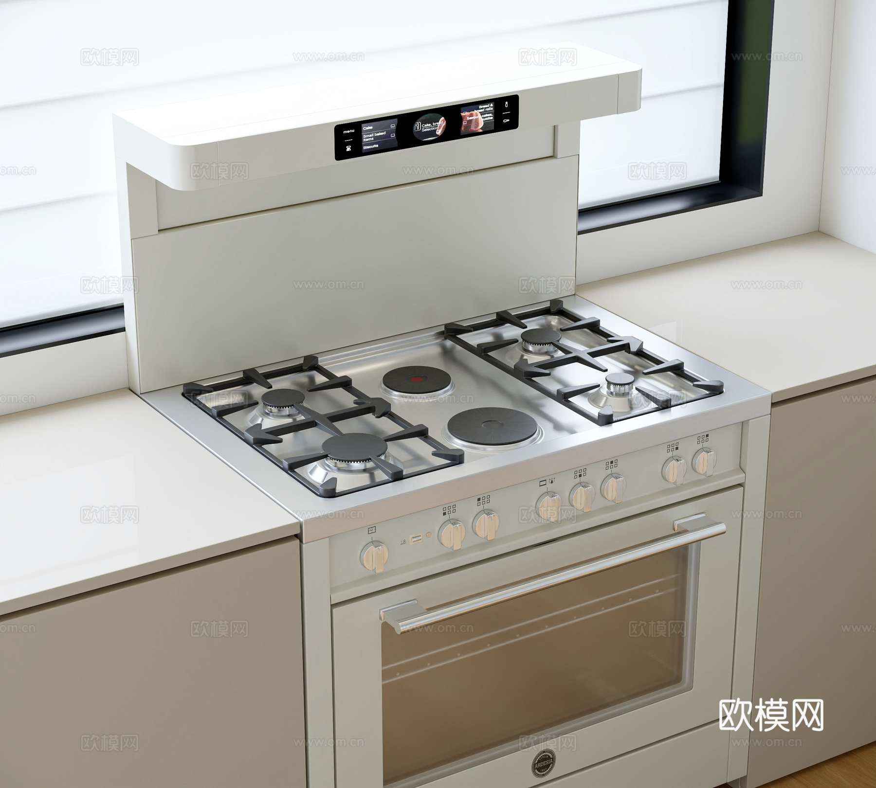 现代燃气灶 灶台 烤箱灶台 多眼燃气灶 集成灶su模型