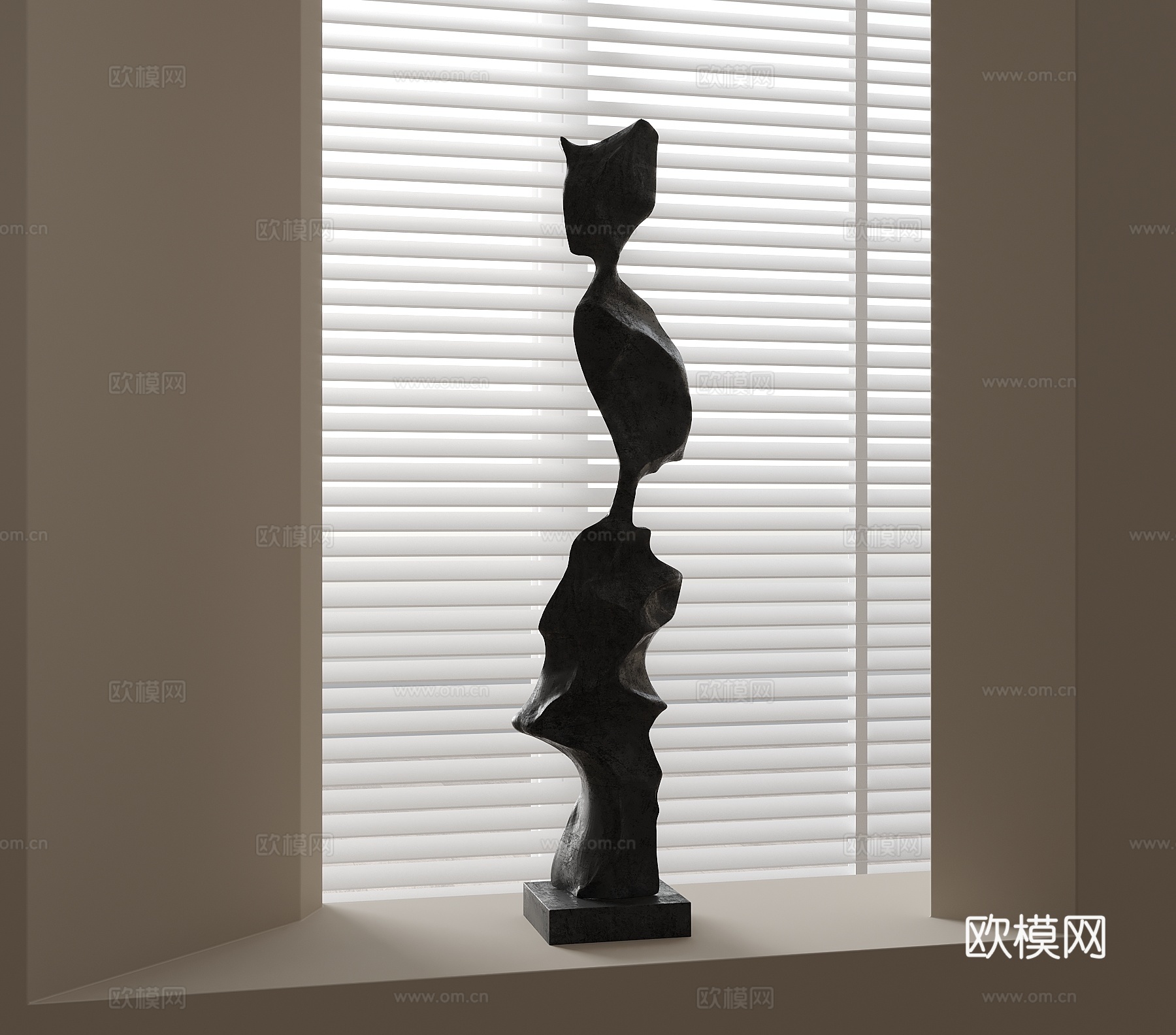 现代抽象室内雕塑su模型