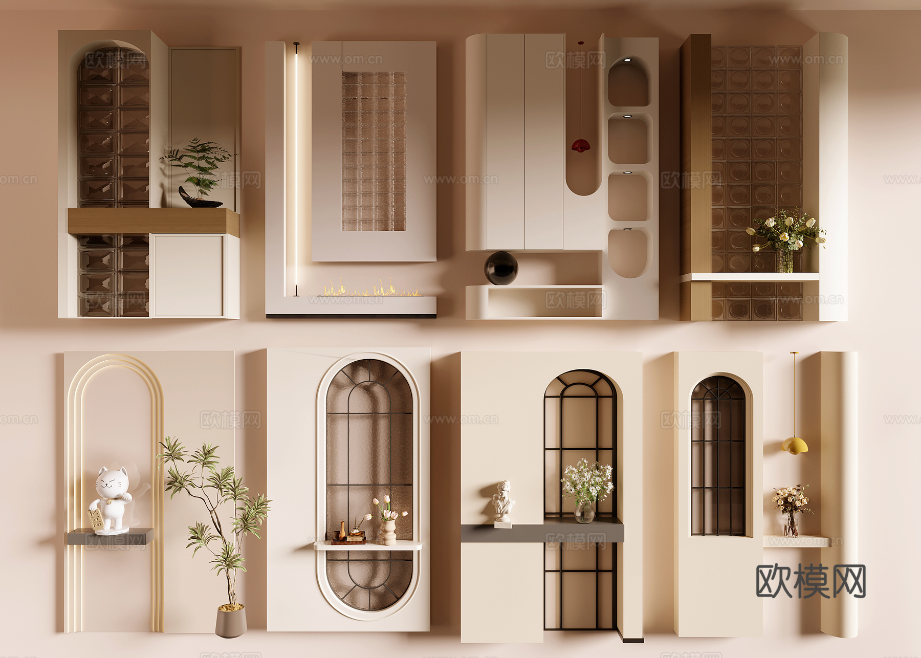 隔断su模型下载（渲染图1）