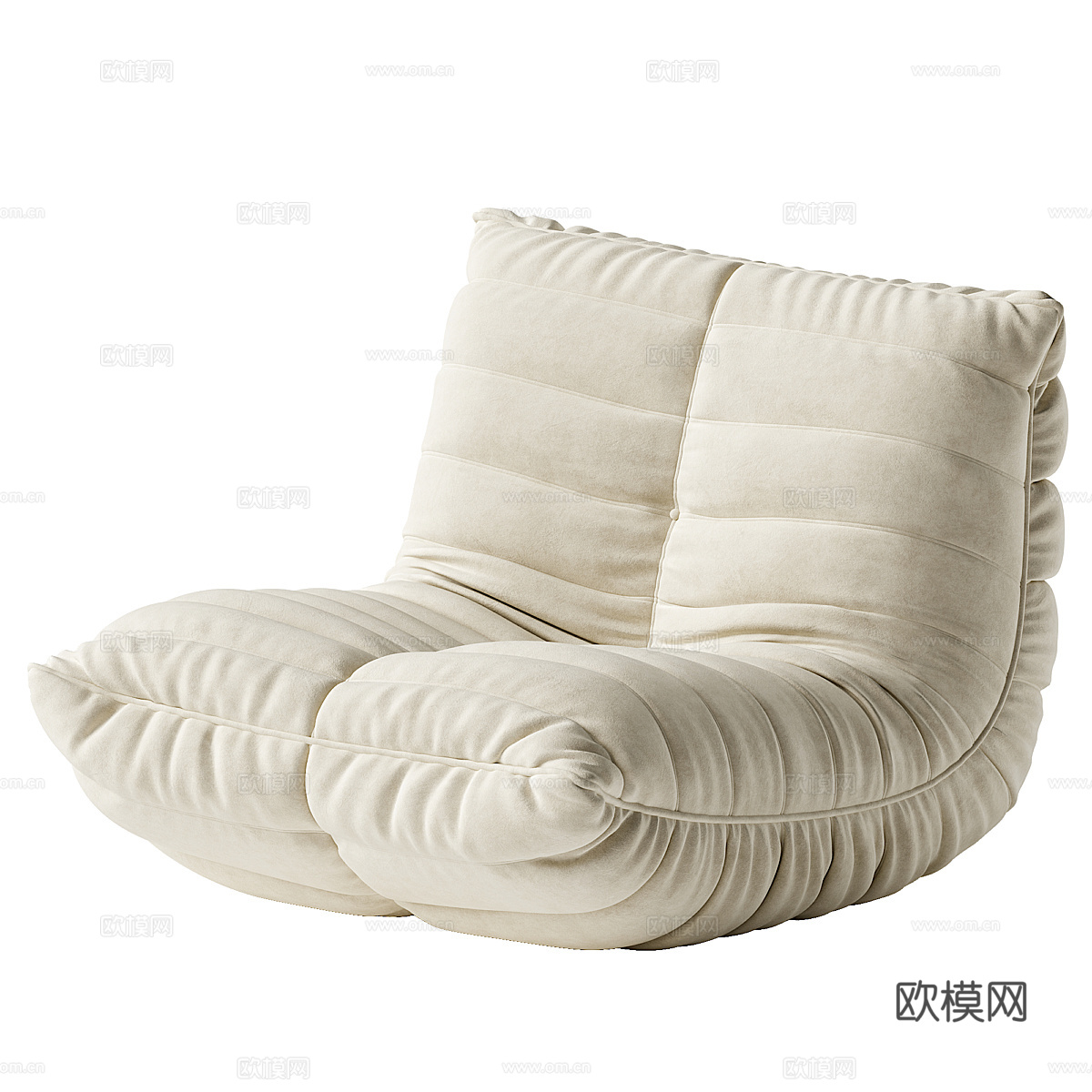 现代意式豆袋休闲沙发3d模型下载（渲染图2）