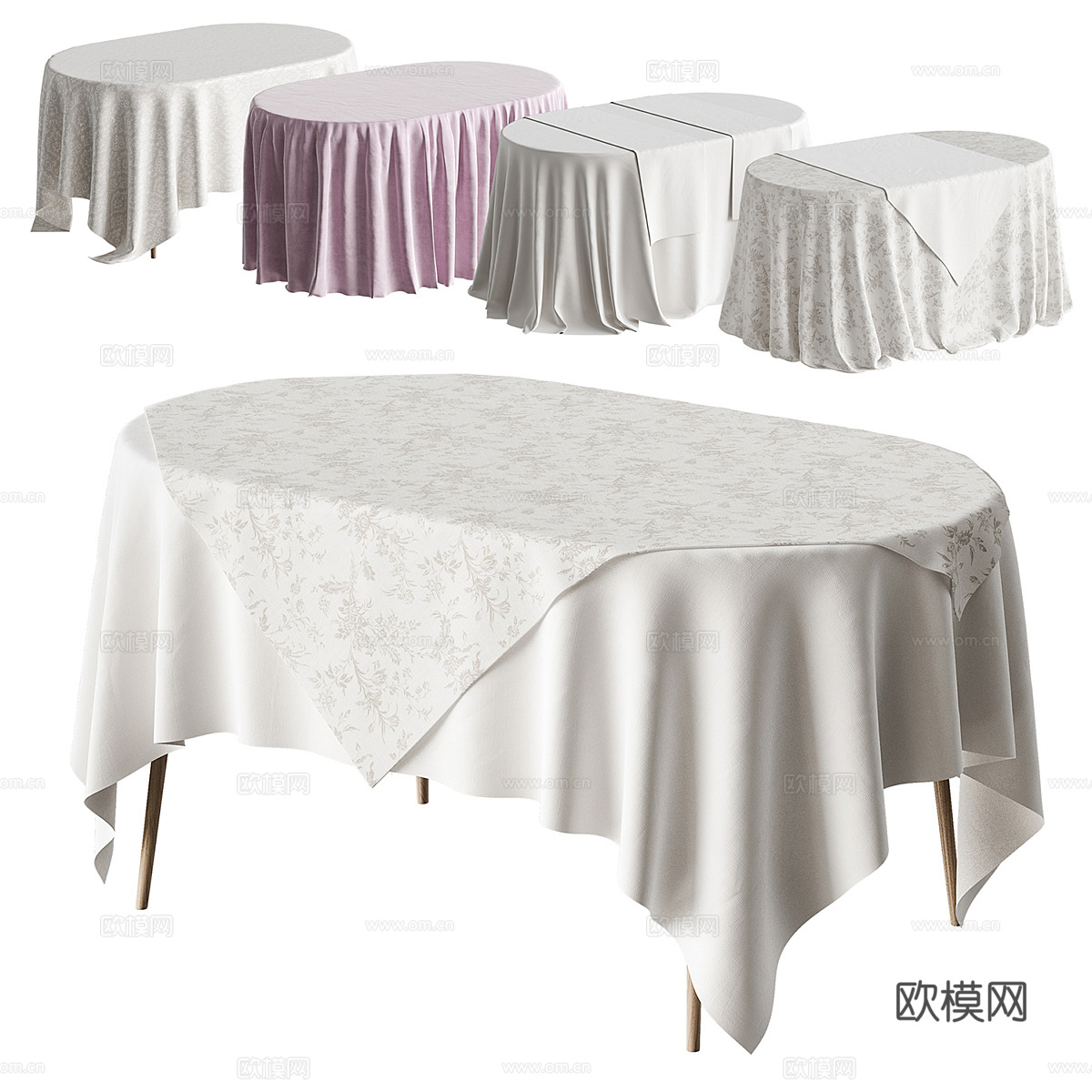 桌子上的桌布3d模型下载