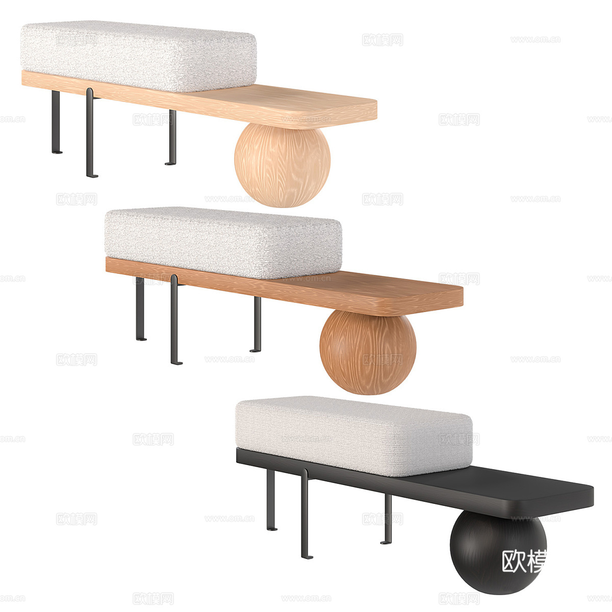 Casa Padrino 长凳3d模型