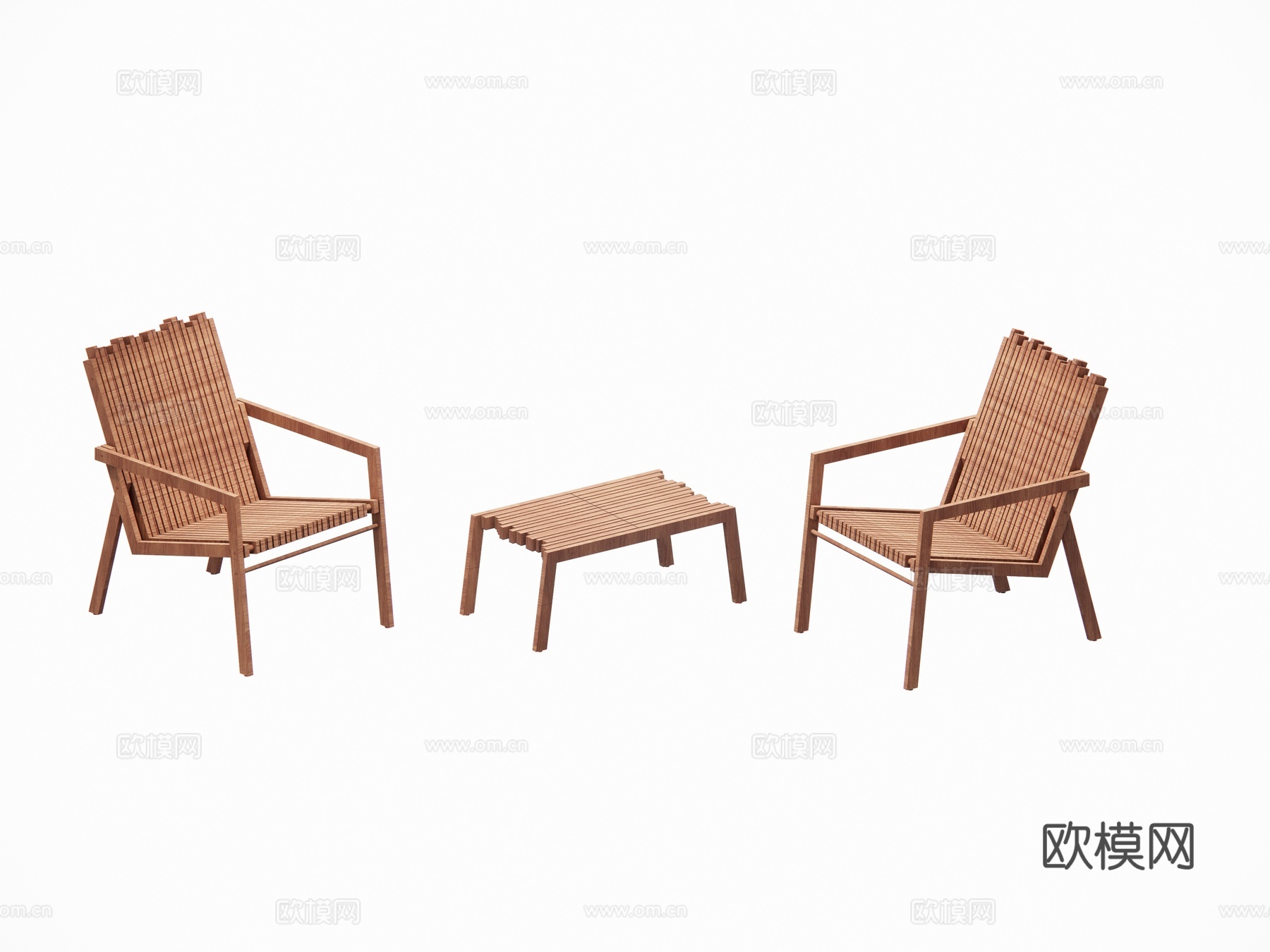 现代户外庭院花园 餐桌椅 实木 柚木 休闲桌椅 茶几su模型