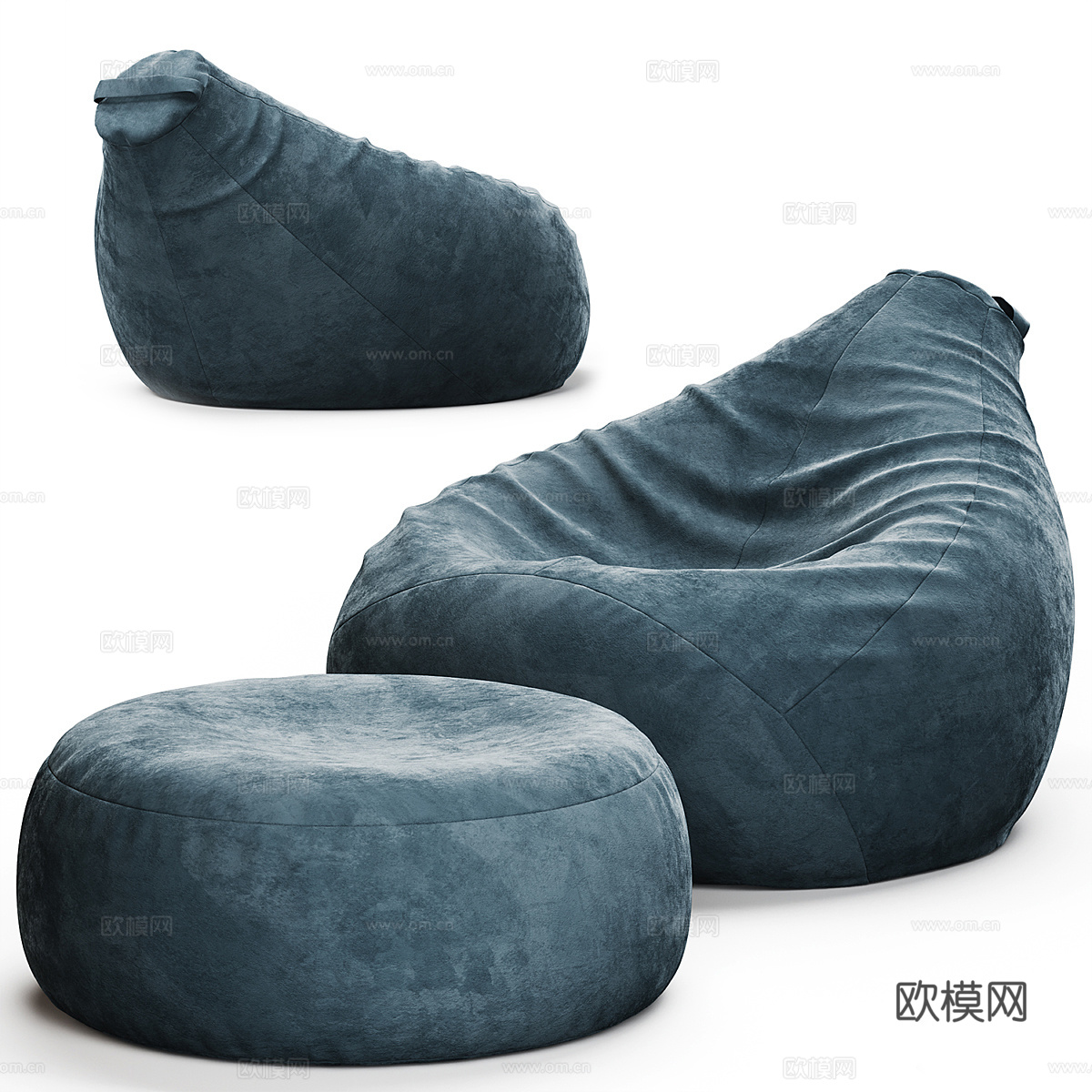 新中式 Loft Bag 休闲沙发3d模型