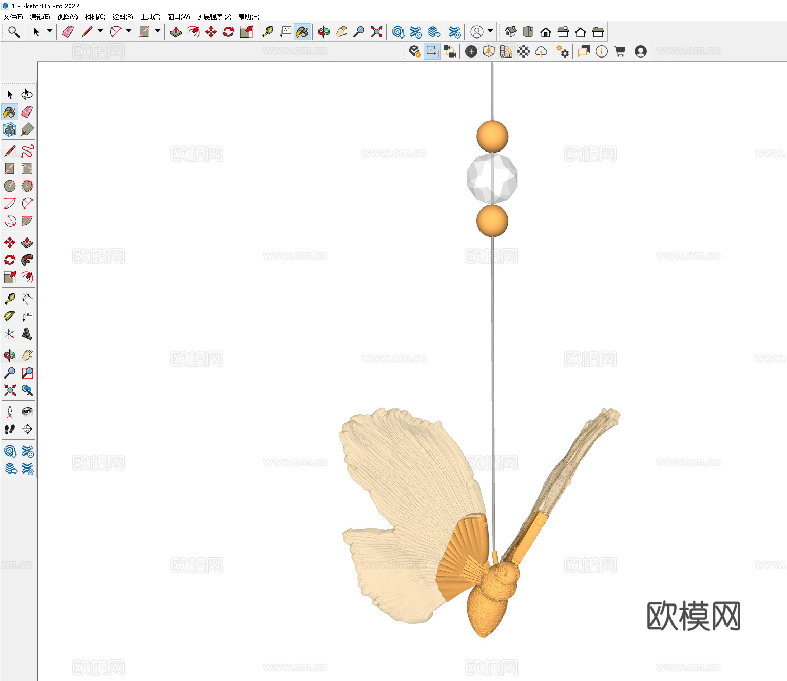 轻奢吊灯 艺术吊灯 造型吊灯 翅膀吊灯 餐厅吊灯 吧台吊灯su模型