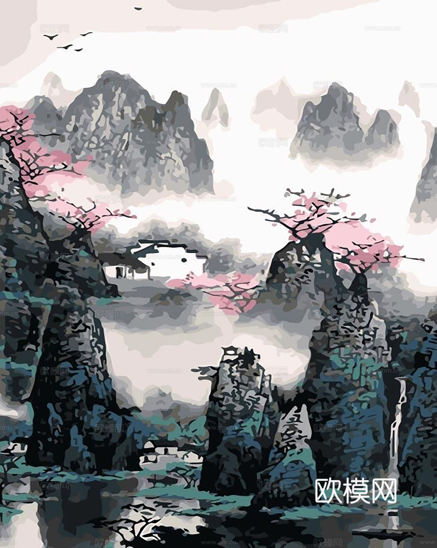 新中式挂画 水墨字画 古画 中式画 抽象挂画