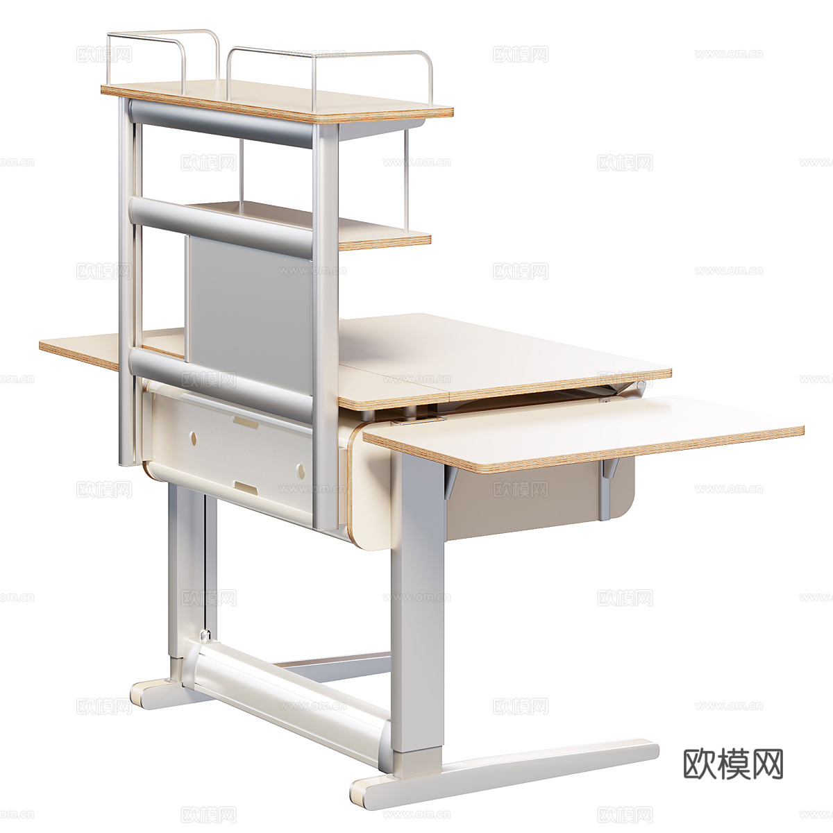 现代书桌 学习桌 写字桌3d模型