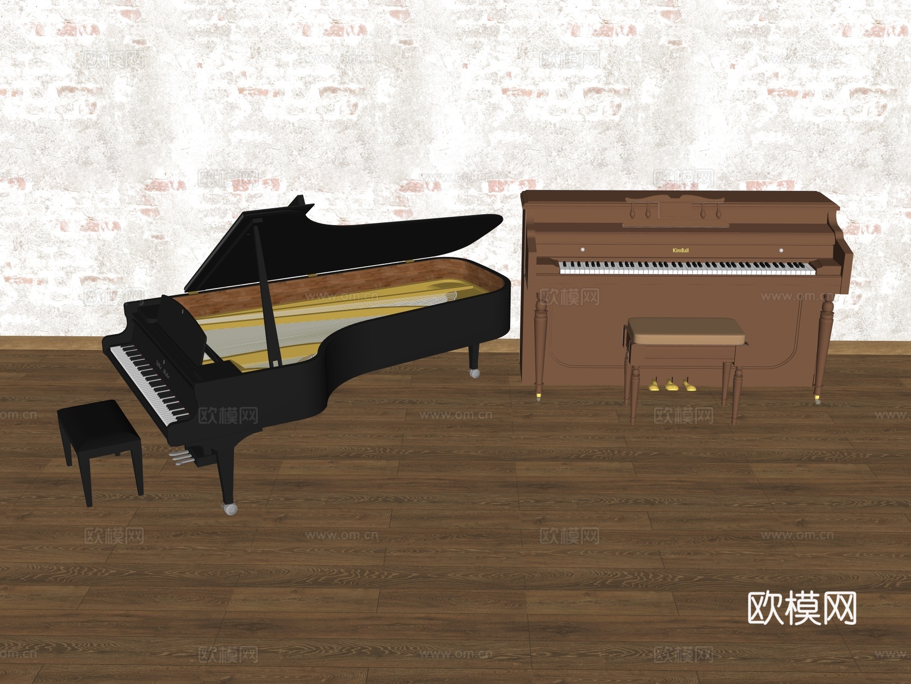 乐器 钢琴su模型