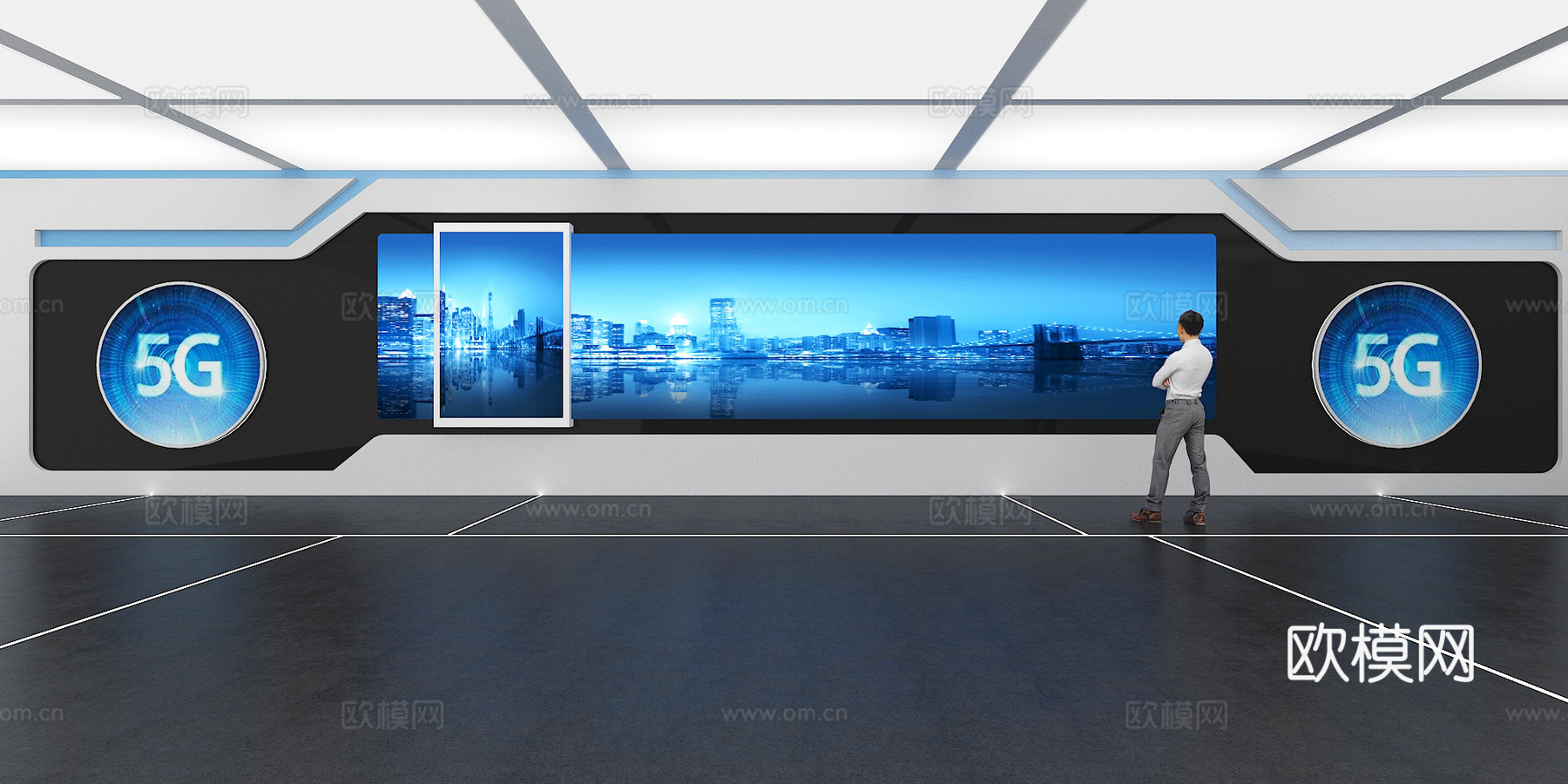 文化墙 企业文化墙 展示墙 滑轨屏 展厅 校园文化 教室su模型