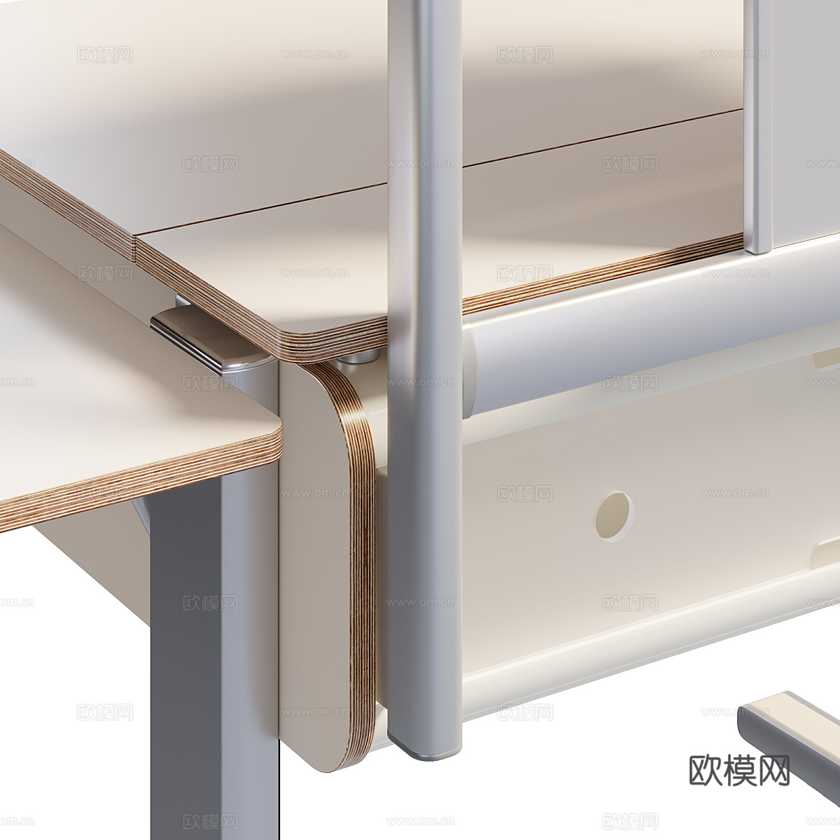 现代书桌 学习桌 写字桌3d模型