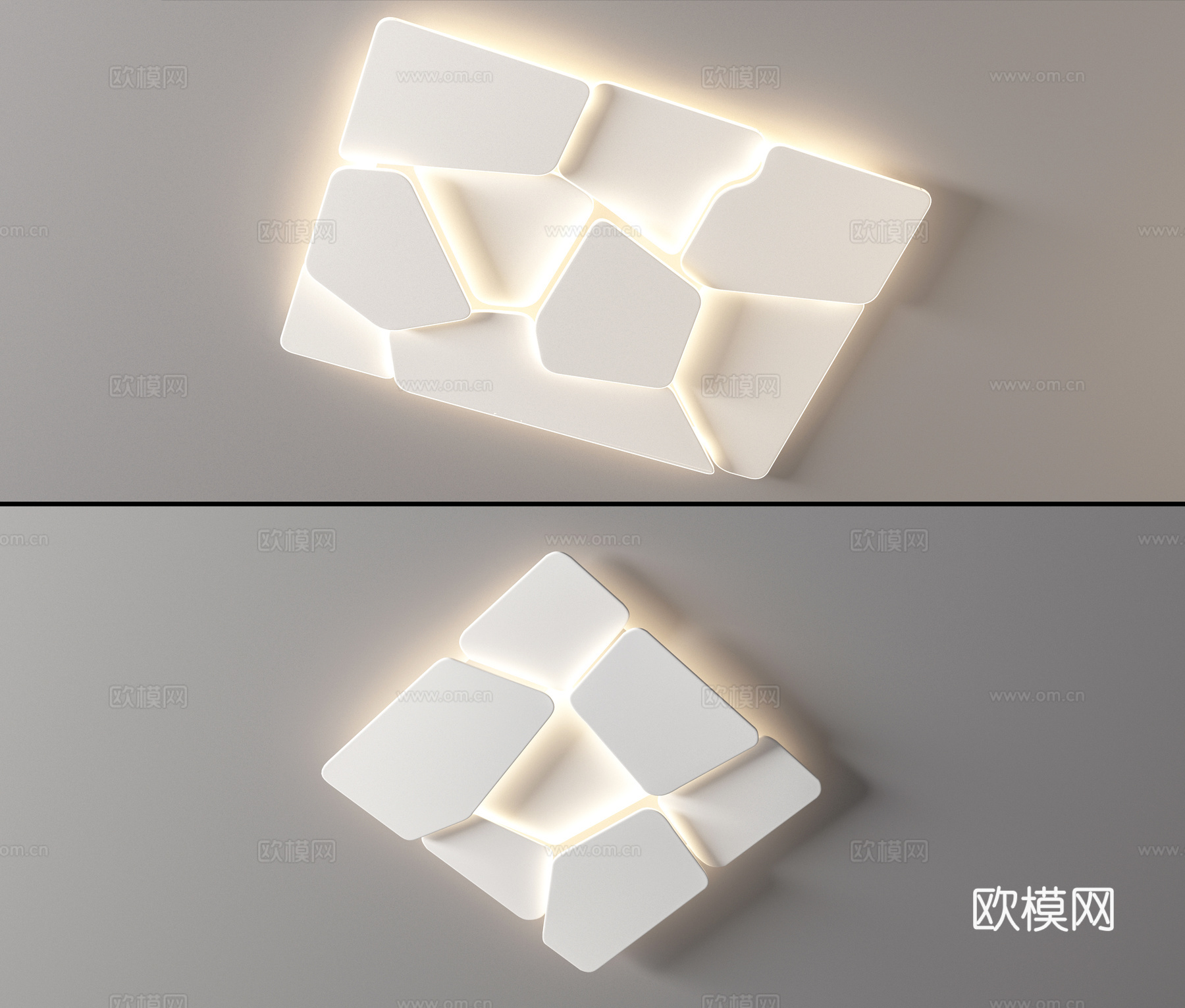 现代led吸顶灯客厅灯餐厅3d模型