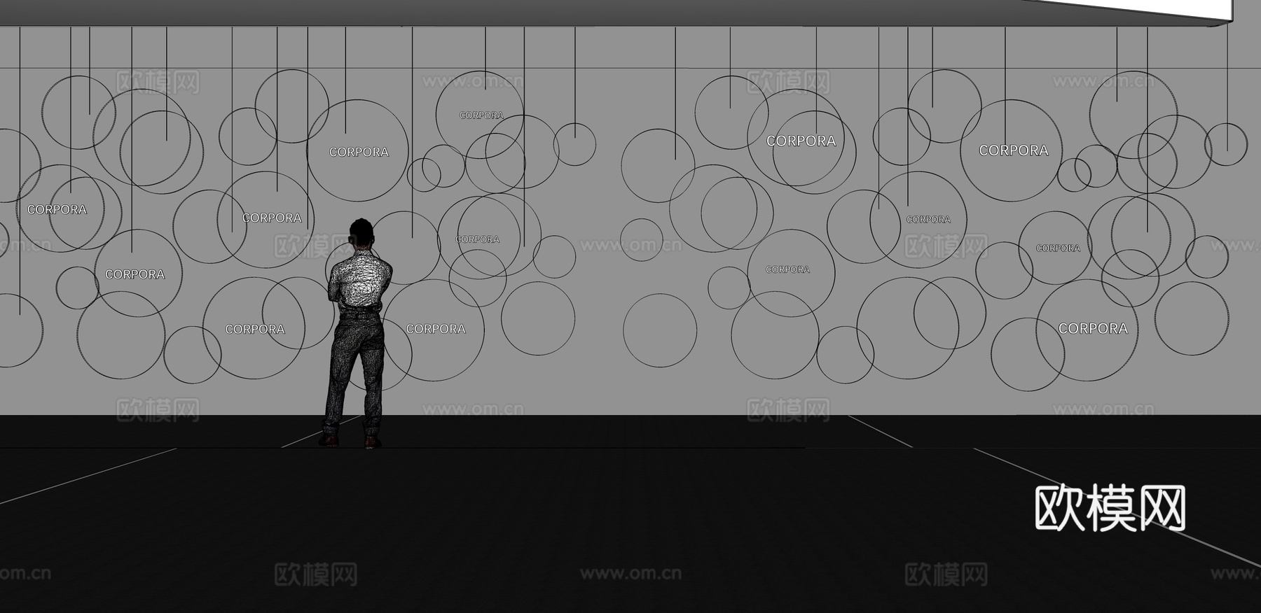 文化墙 企业文化 展示墙 主题墙 展厅 校园文化 走廊 教室su模型