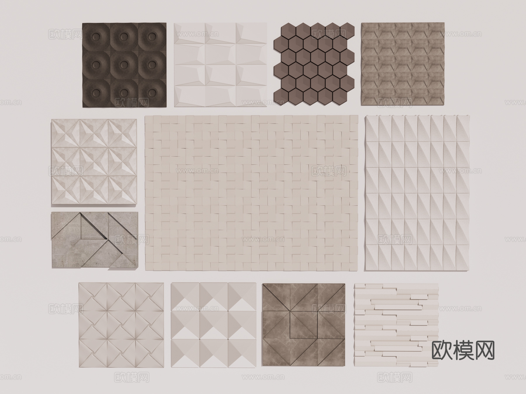 装饰背景墙 吸音结构墙su模型下载（渲染图1）