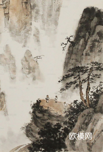 新中式挂画 水墨字画 古画 中式画 抽象挂画下载