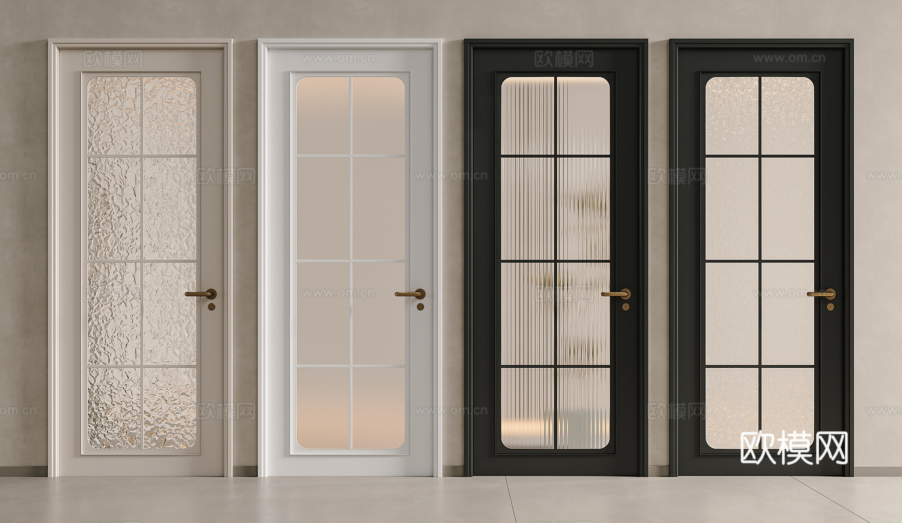 法式玻璃单开门 玻璃门 磨砂玻璃门 长虹玻璃门 法式雕花玻璃su模型