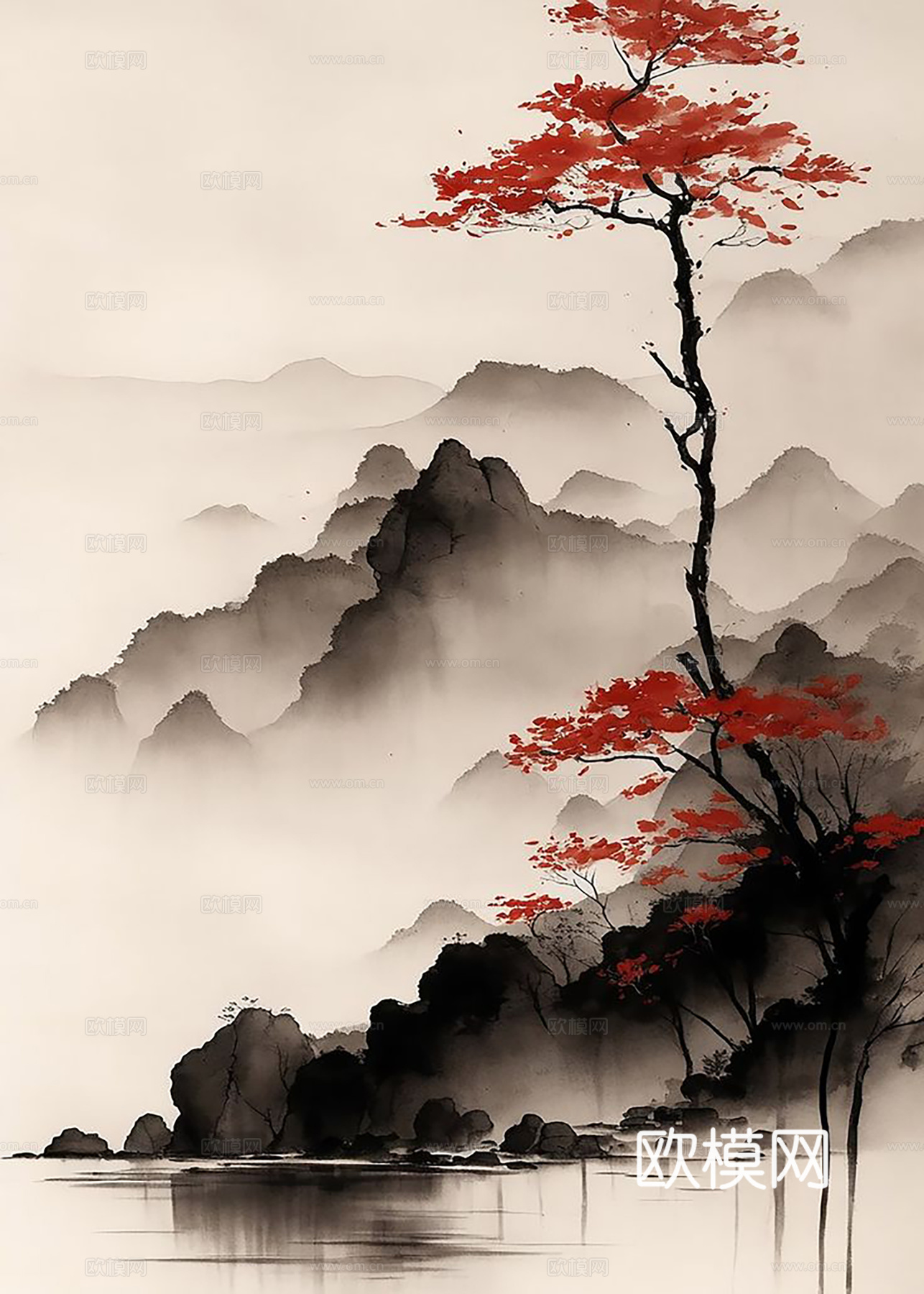 新中式挂画 水墨字画 古画 中式画 抽象挂画