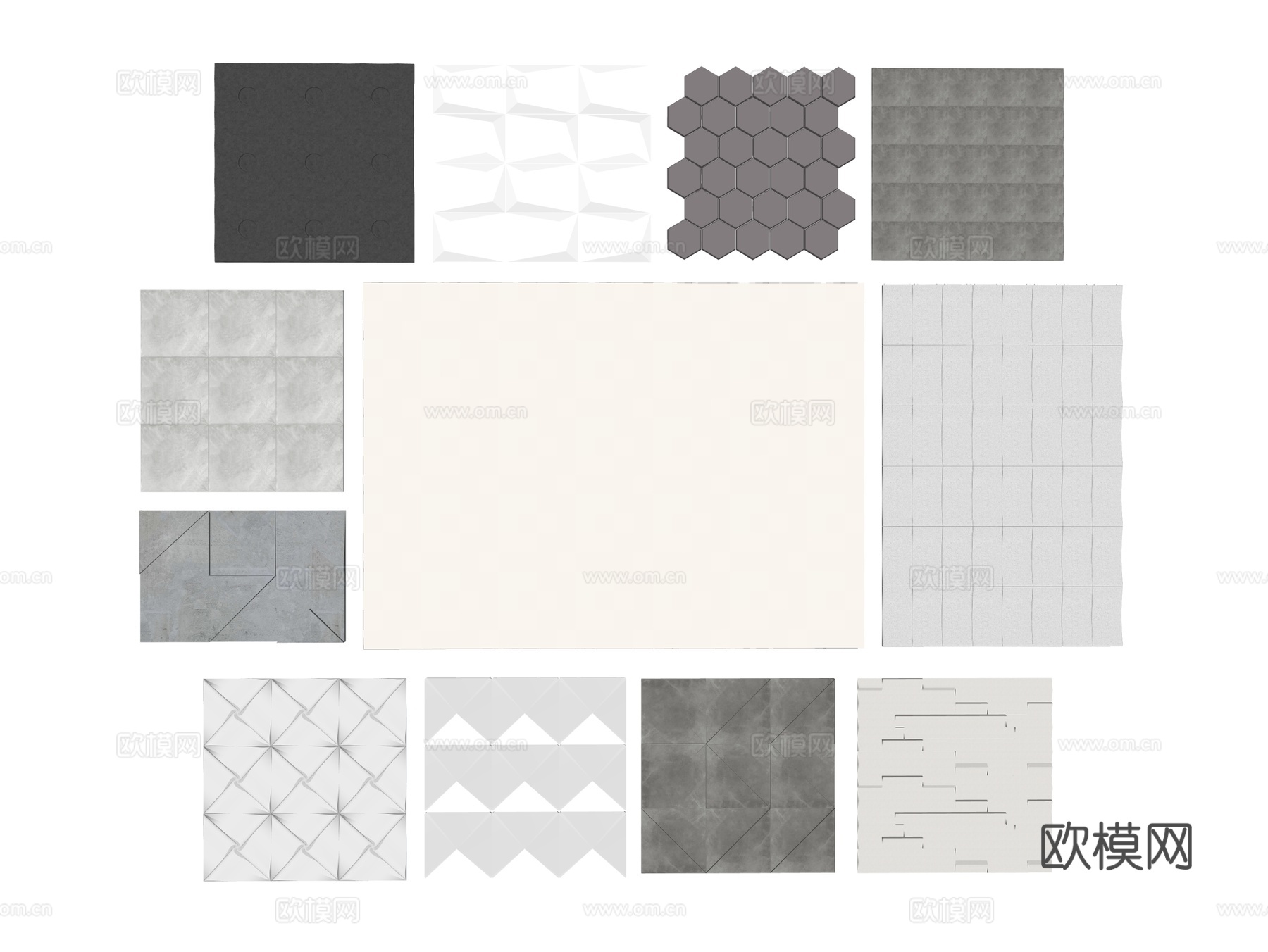 装饰背景墙 吸音结构墙su模型下载（渲染图2）