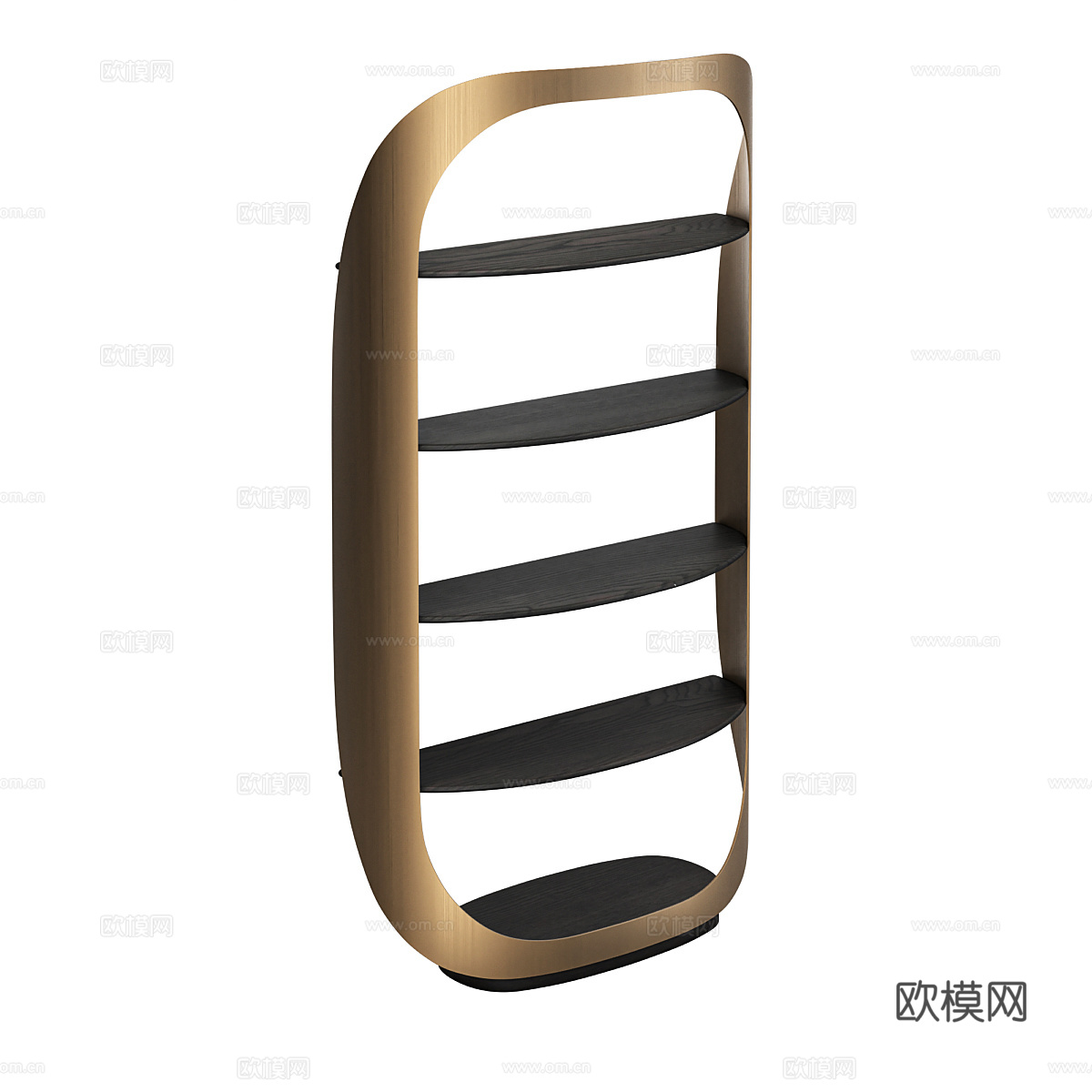 轻奢置物架 厨房置物架 书房置物架 书架 卫生间置物架 简约su模型