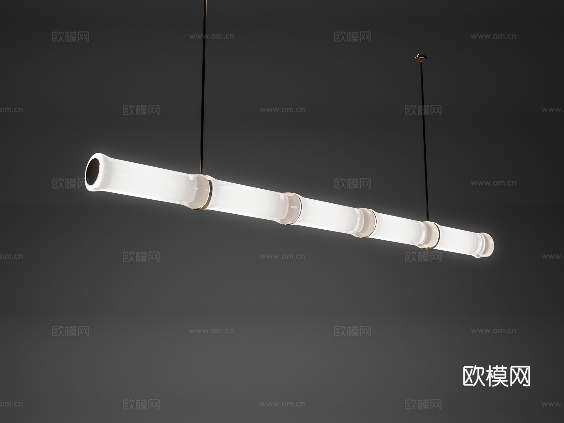 竹节吊灯3d模型