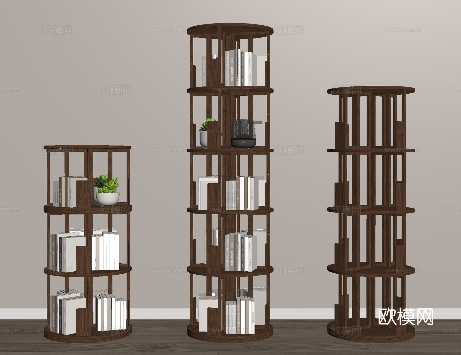 书架 书籍su模型下载（渲染图2）