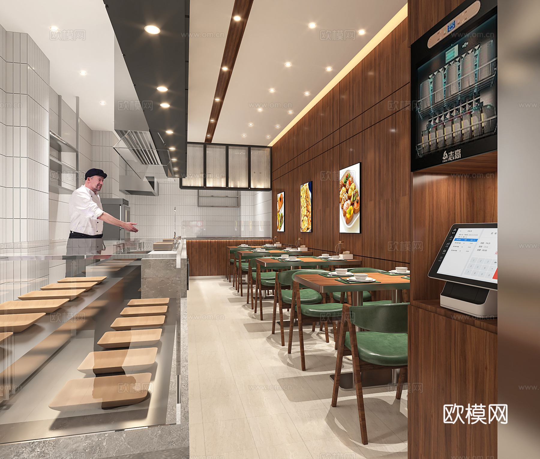 蛋糕店 快餐店 寿司店 紫菜包饭 咖啡店3d模型