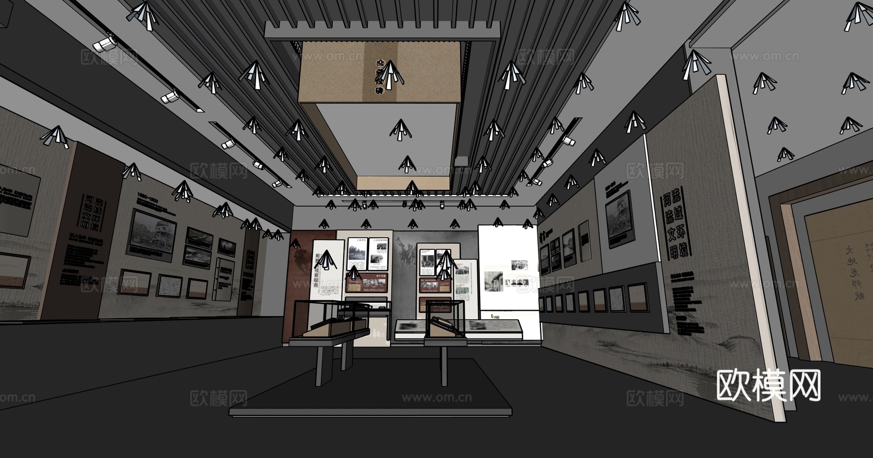 现代博物馆su模型