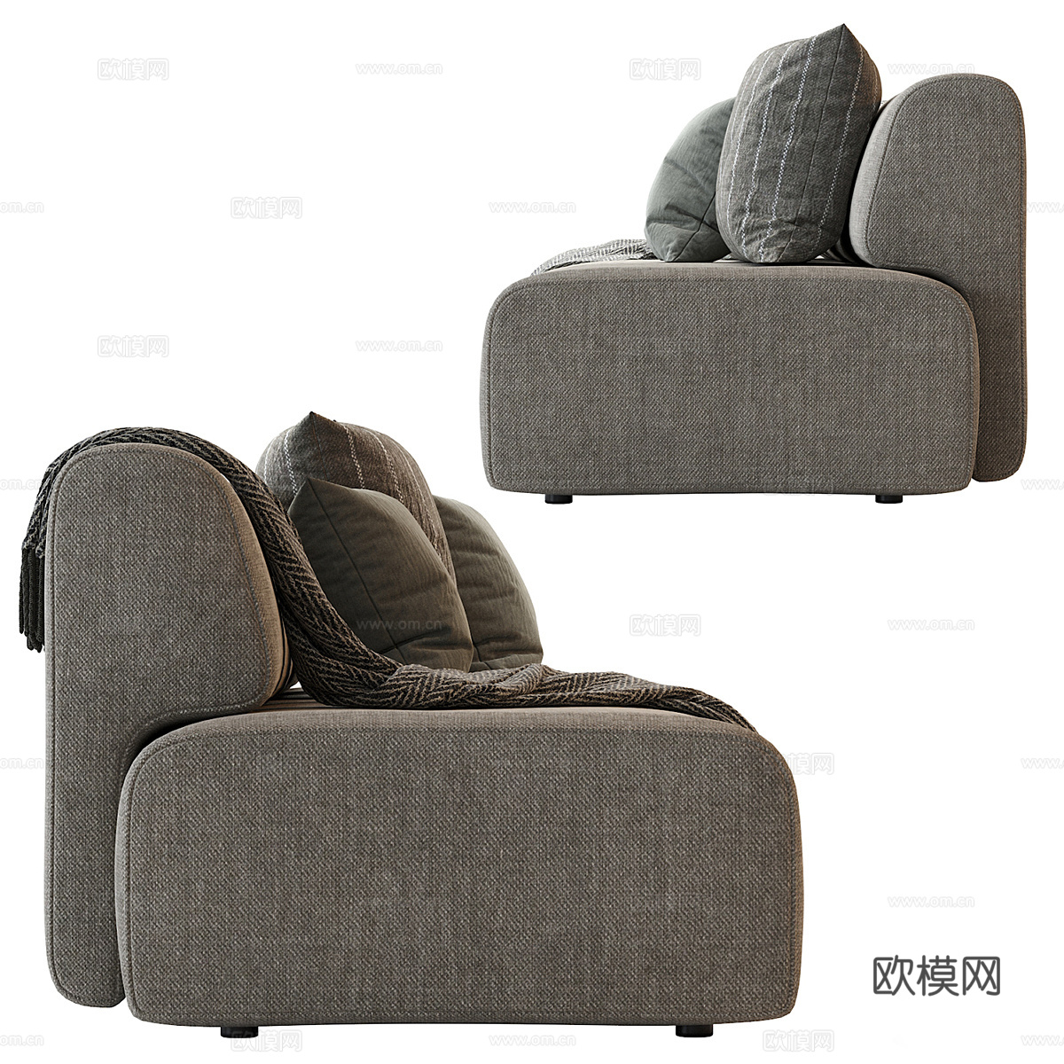 现代意式 Sancal DUO 沙发3d模型