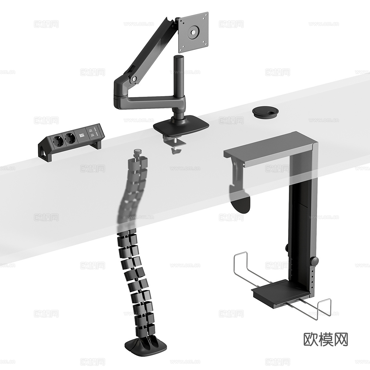 电脑支架3d模型