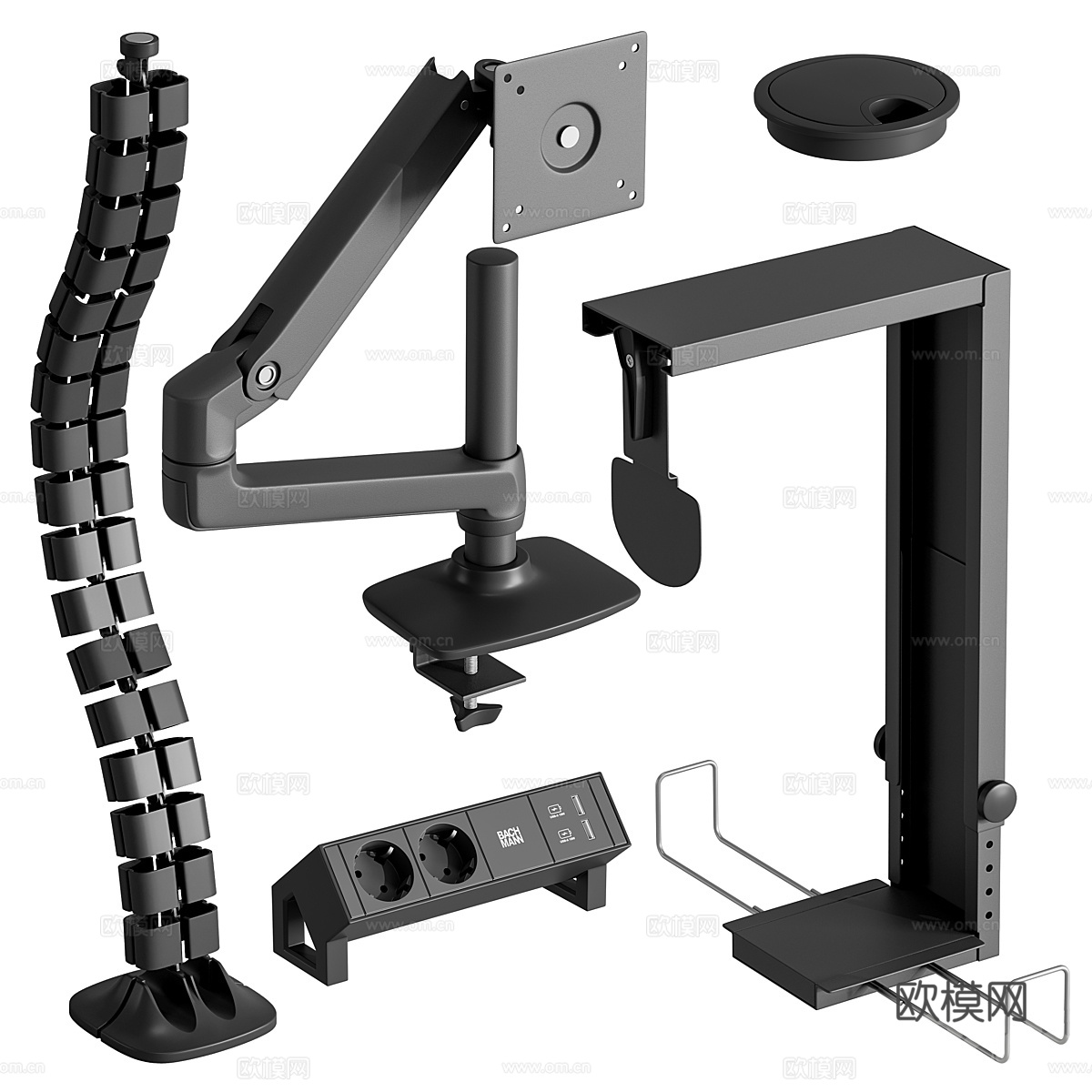 电脑支架3d模型