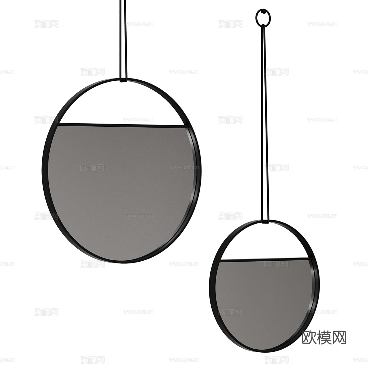 现代意式挂镜3d模型