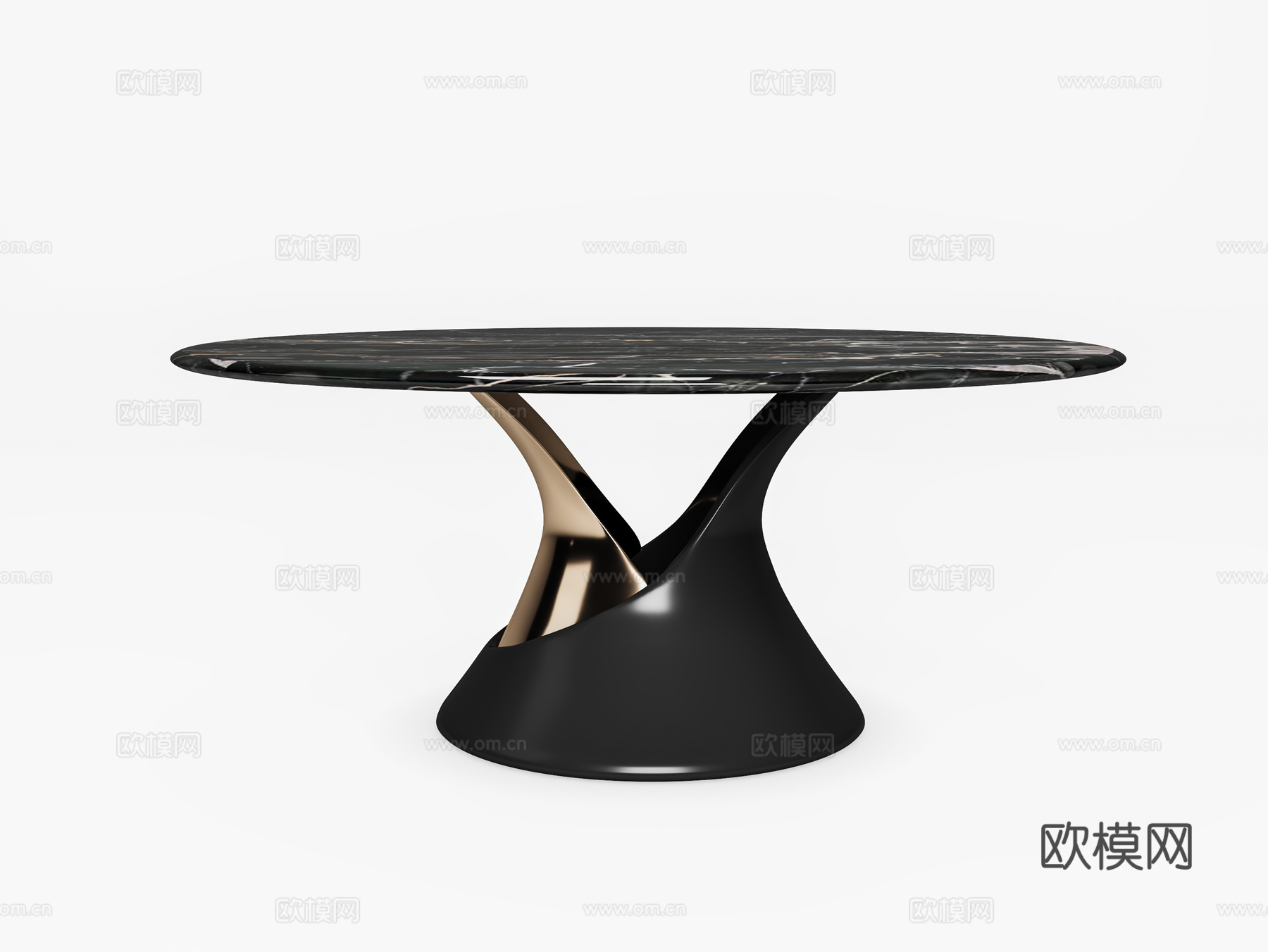 轻奢圆餐桌3d模型