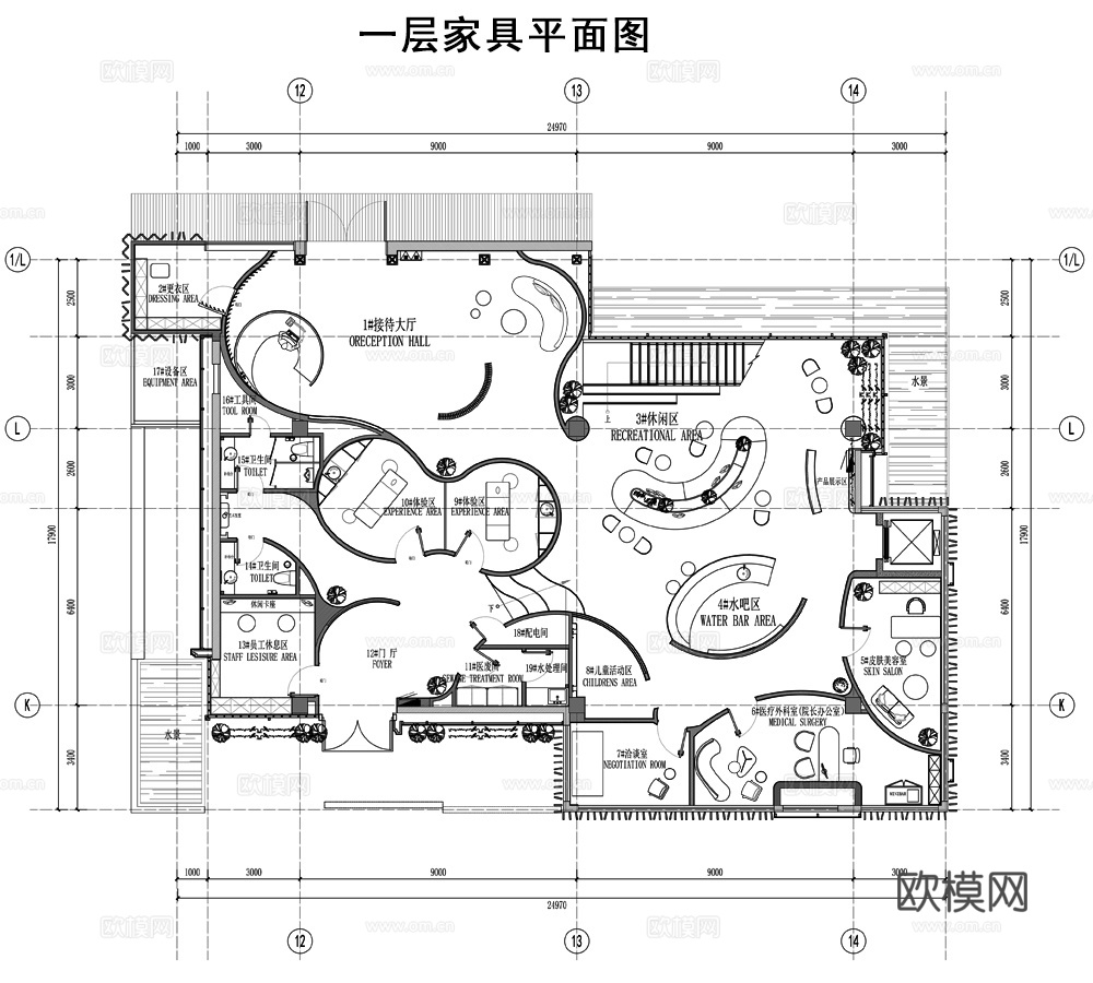 苏州金螳螂设计医疗美容医院装饰设计全套施工图cad施工图