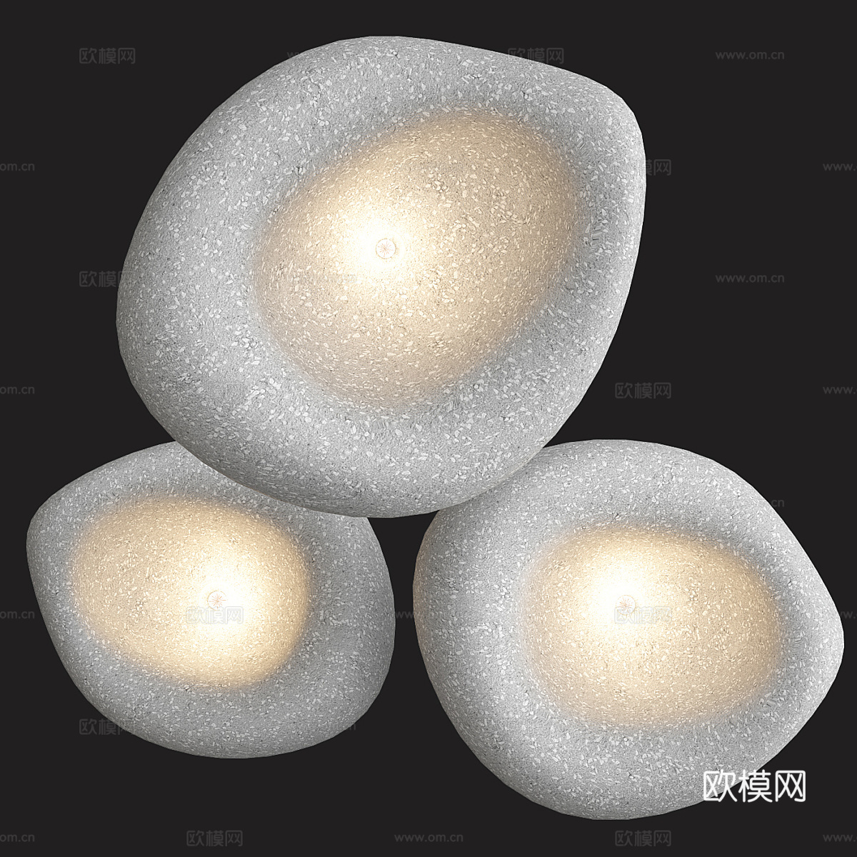 新中式侘寂 Khmara Halia 斑点吊灯3d模型