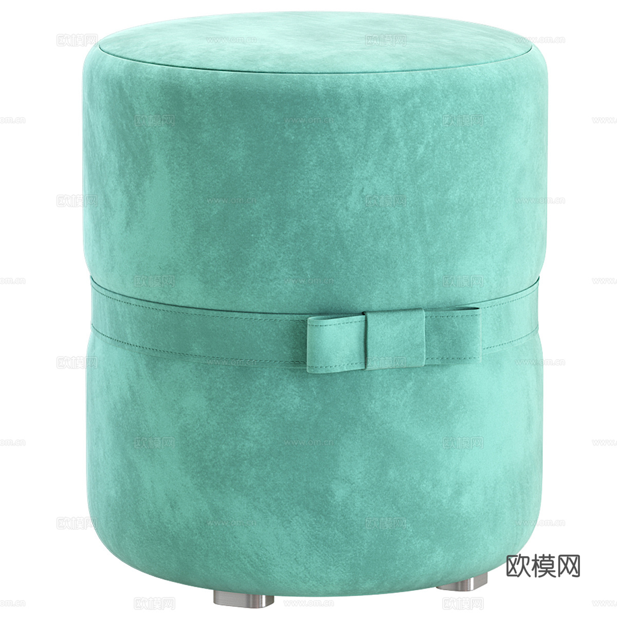 现代意式 Pouf Coco 布艺圆凳3d模型