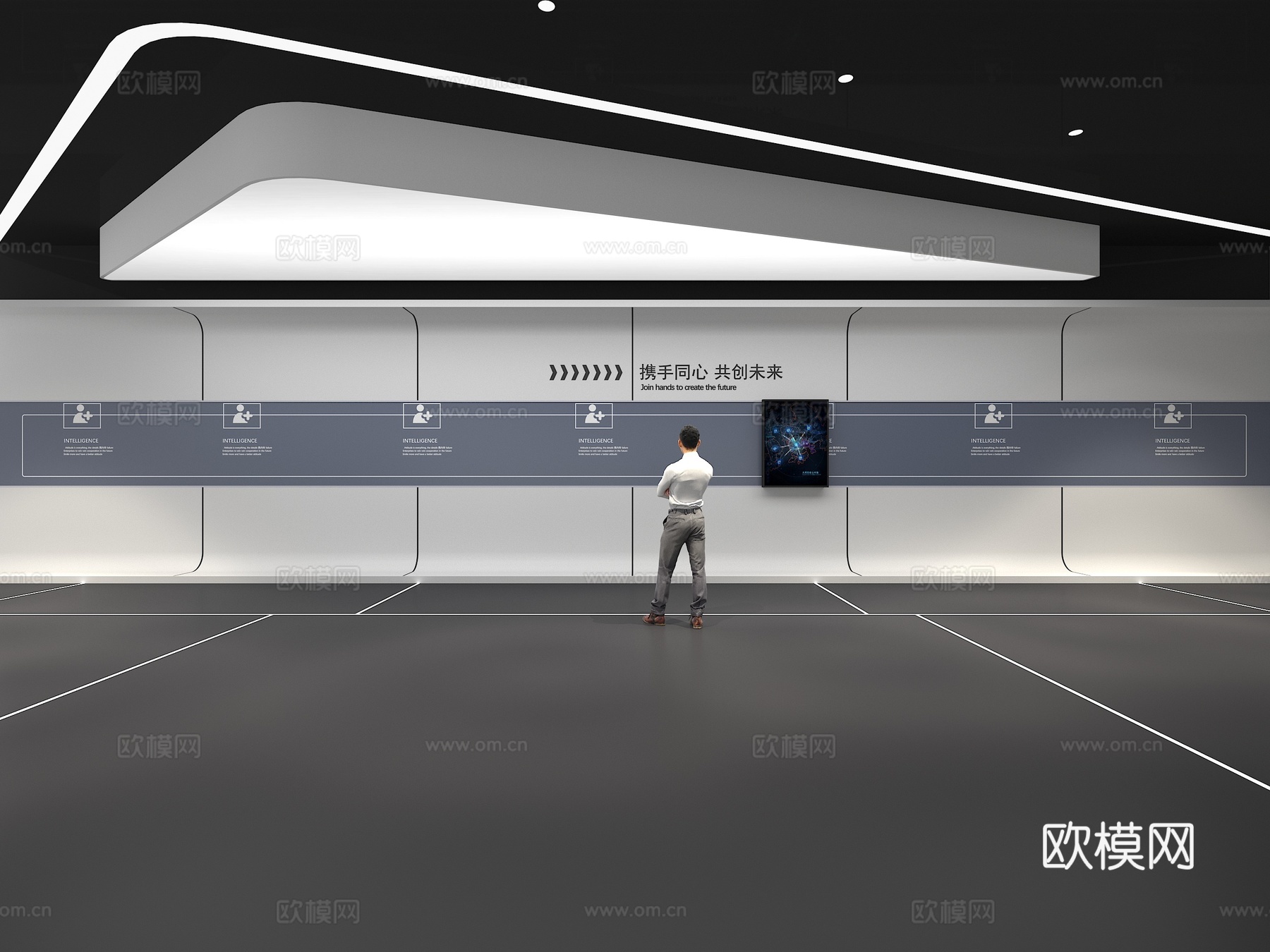 文化墙 企业文化 展示墙  展厅 校园文化 滑轨屏  教室su模型