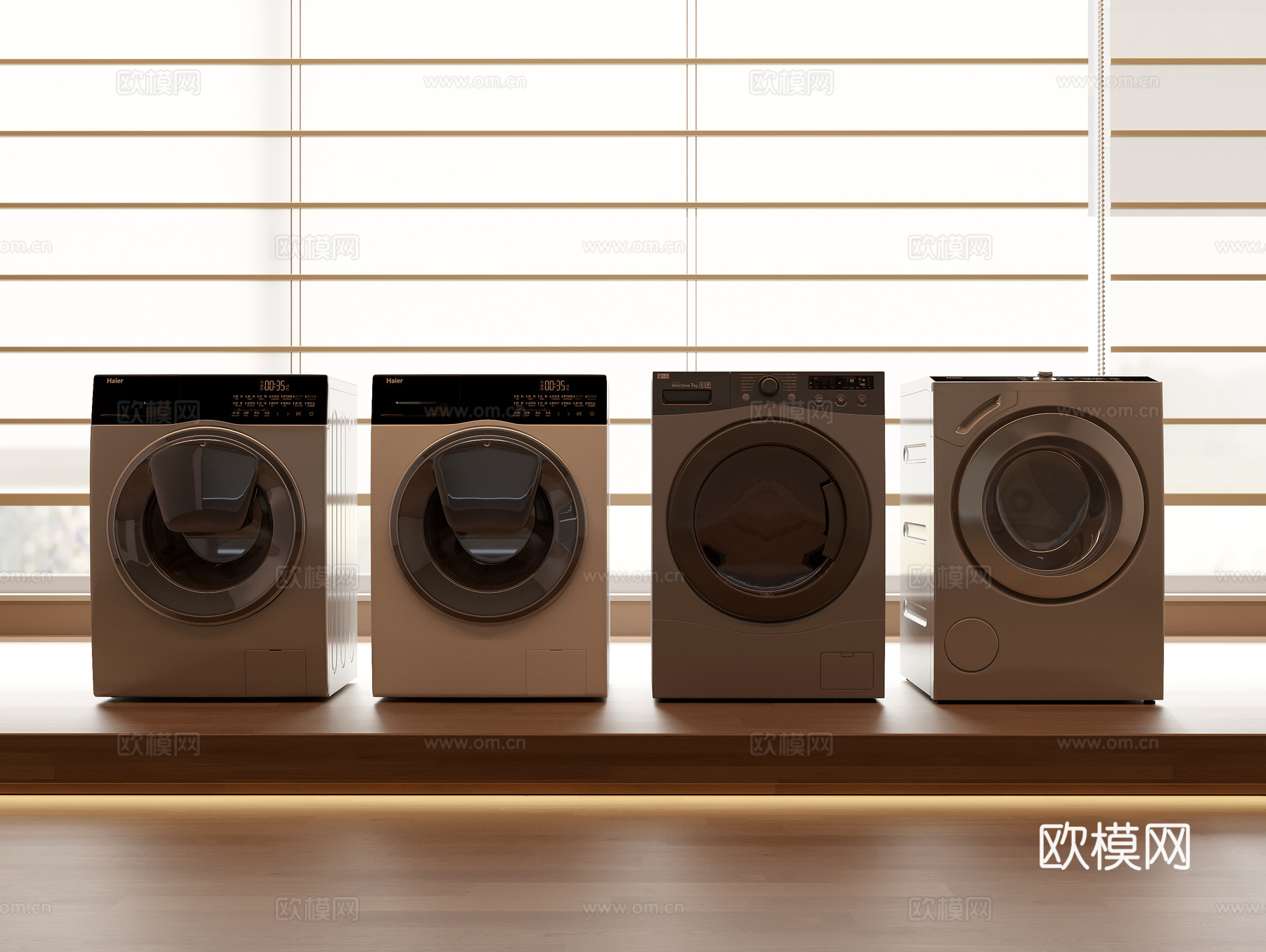 滚筒洗衣机 洗烘一体机su模型