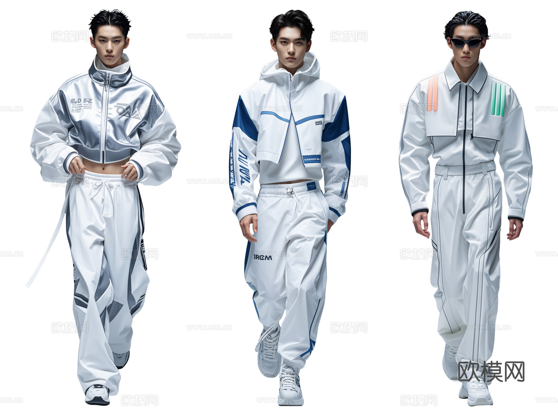 PS免抠现代人物 时尚休闲模特 时尚男模 T台走秀 时装秀