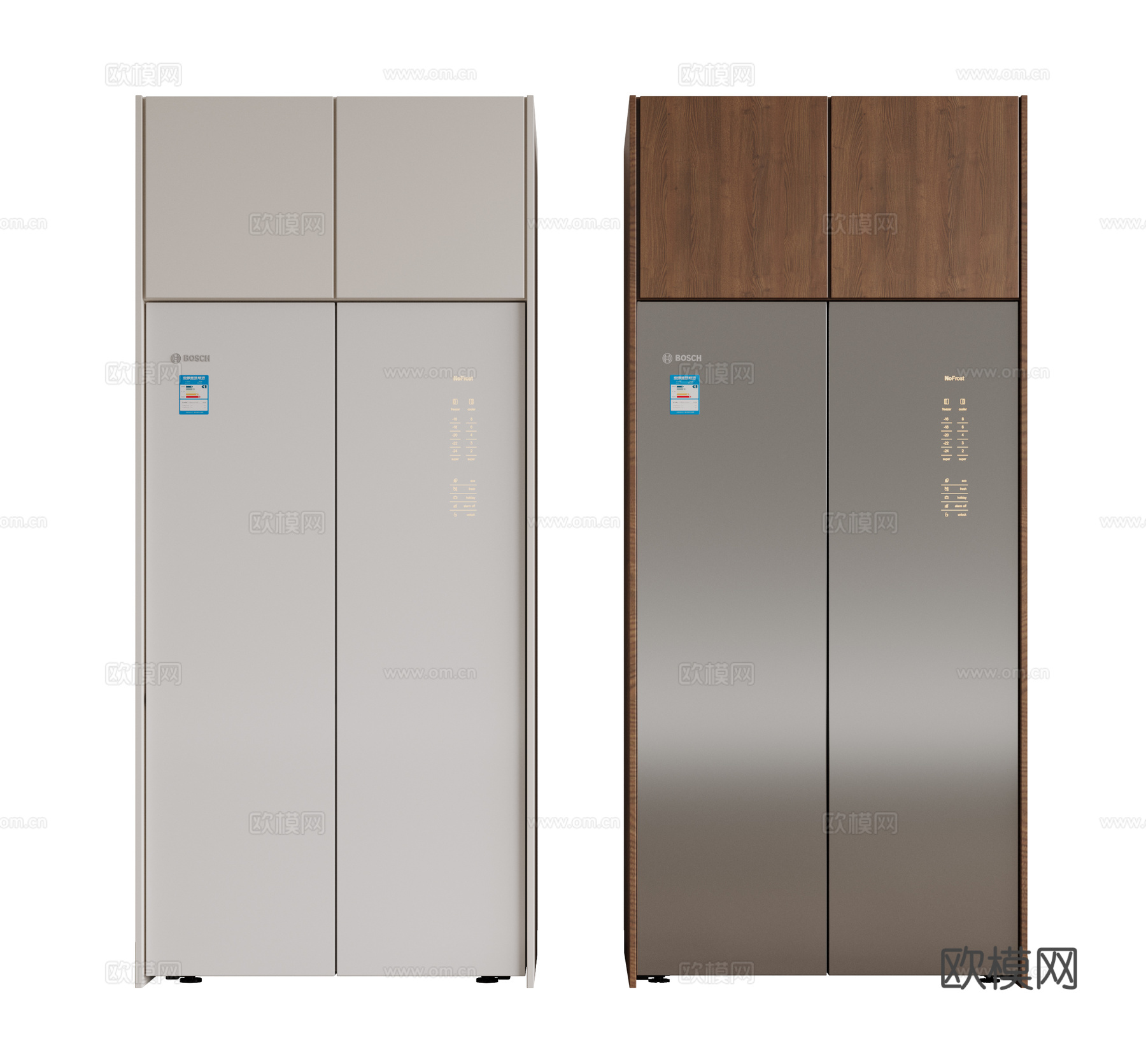 现代冰箱冰柜 零嵌入冰箱 单双开门冰箱 十字冰箱 对开冰箱su模型