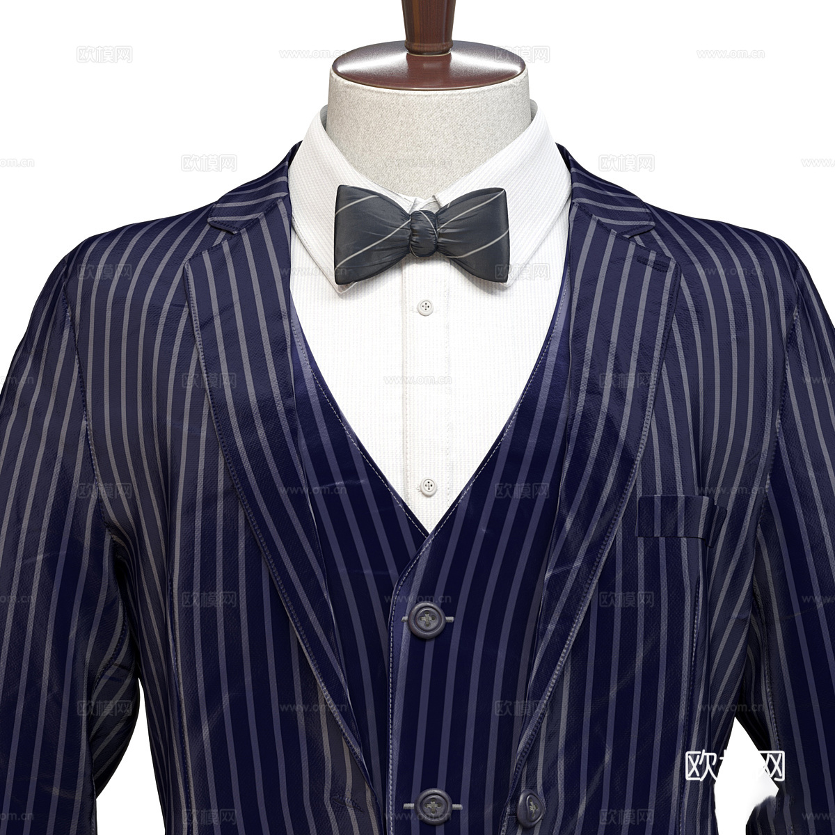 新中式 男士服饰模特3d模型下载（渲染图5）