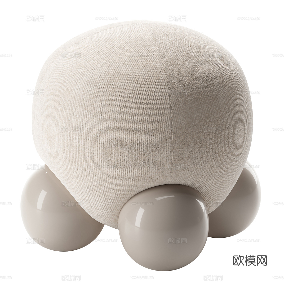 现代奶油风 NABOO 凳子3d模型