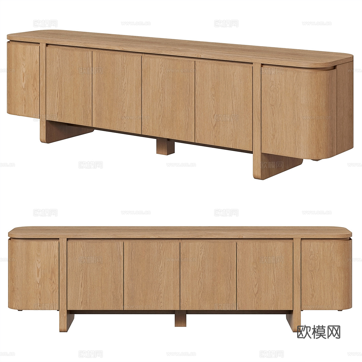 新中式电视柜3d模型