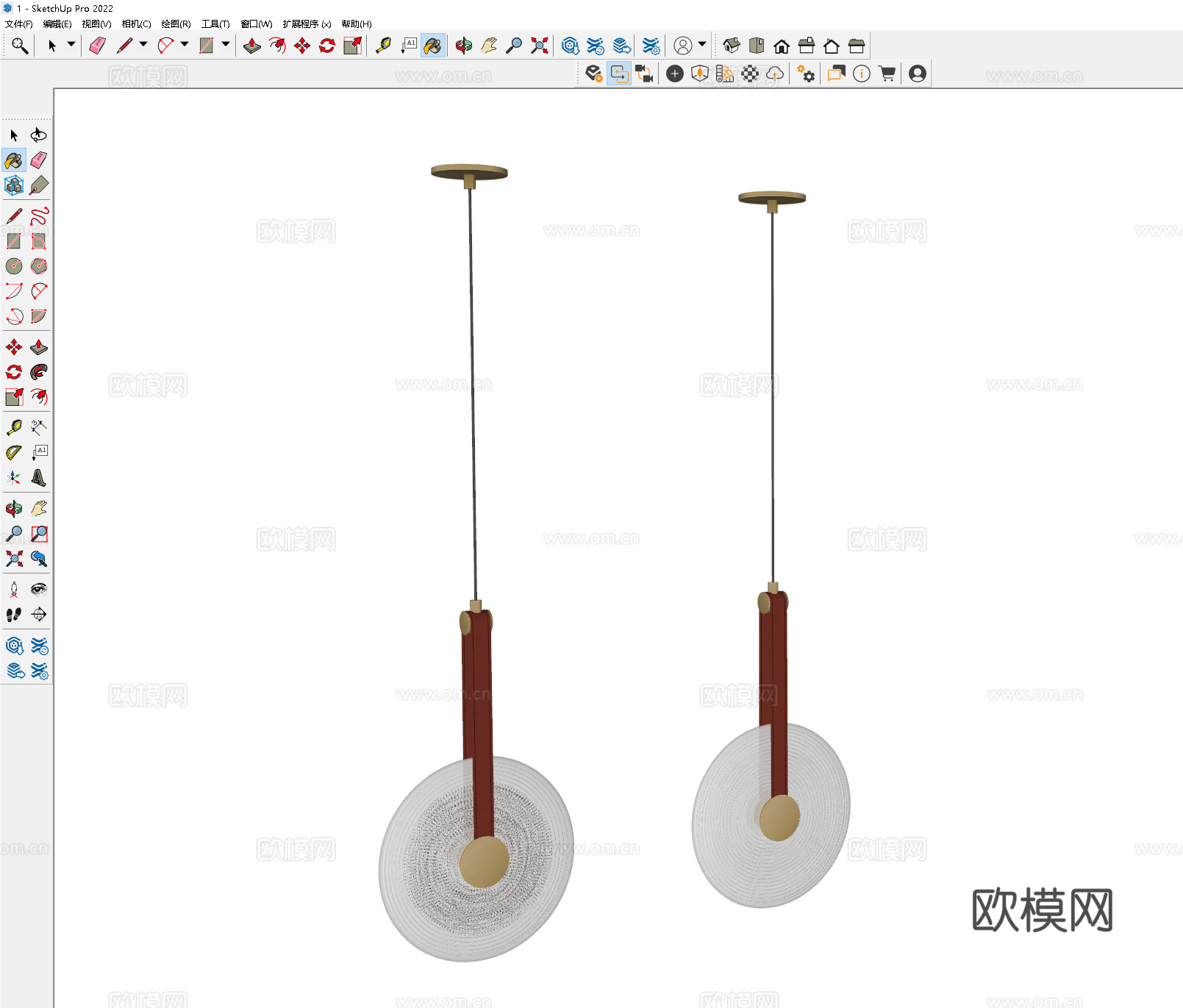 中古吊灯 玻璃吊灯 床头吊灯 餐厅吊灯 吧台吊灯 艺术吊灯su模型