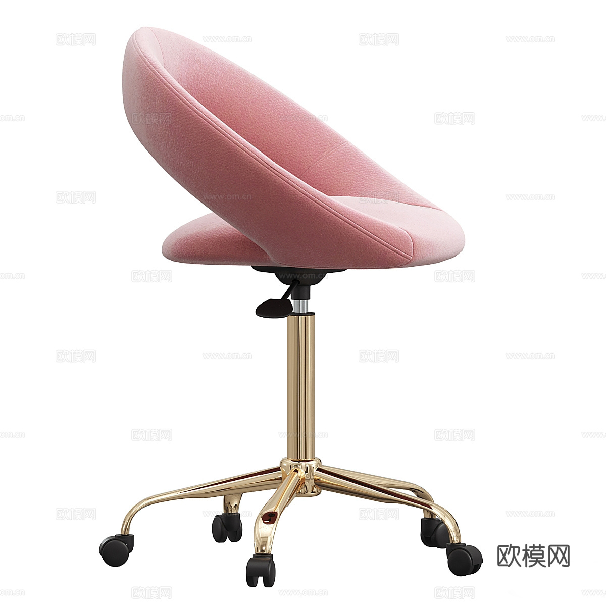 现代轻奢 Velvet 工作椅3d模型